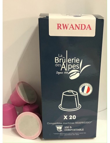 RWANDA (Boite de 20 Capsules pour machine Nespresso)